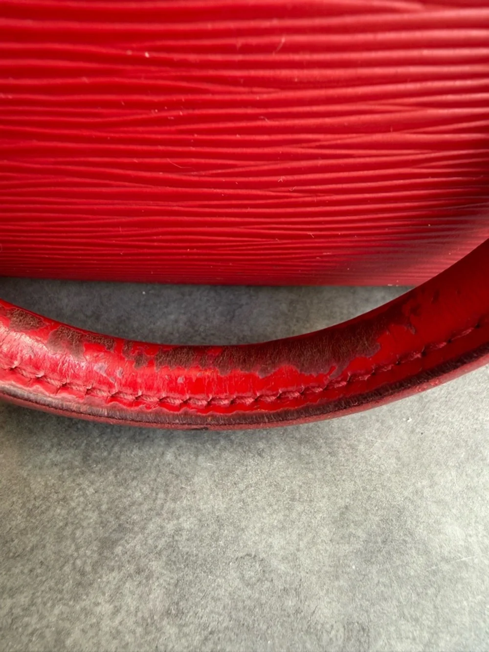 Louis Vuitton w COA Jasmin Red Epi Leather Satchel